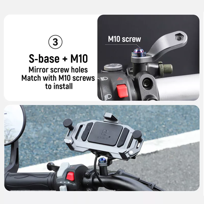Dirt Bike Shockproof Phone Mount with Wireless & Wired Charging - AM02 - Image 13