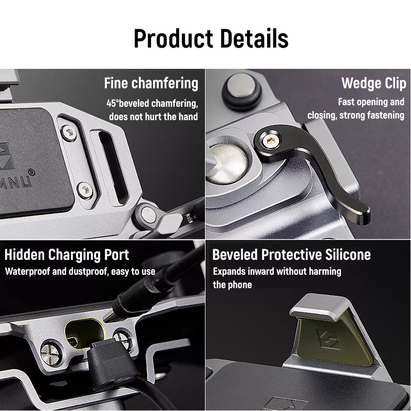 Dirt Bike Shockproof Phone Mount with Wireless & Wired Charging - AM02 - Image 7