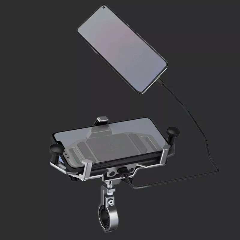 Dirt Bike Shockproof Phone Mount with Wireless & Wired Charging - AM02 - Image 8