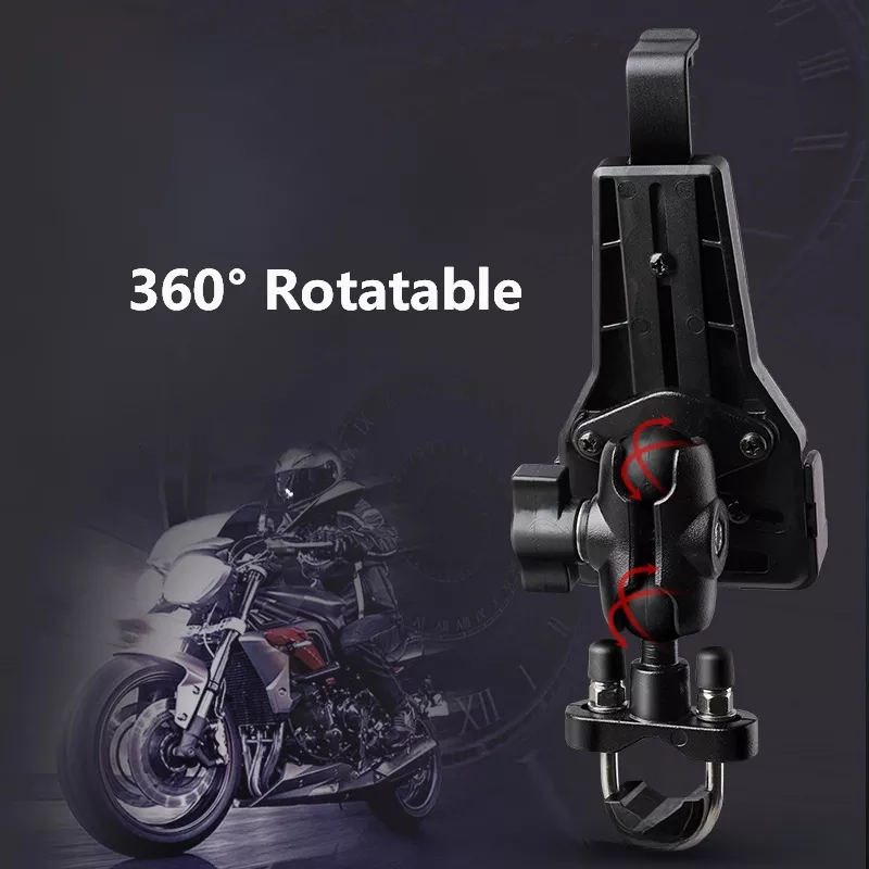 360° Rotating Shockproof Phone Mount for Motorcycle - AM07 - Image 3
