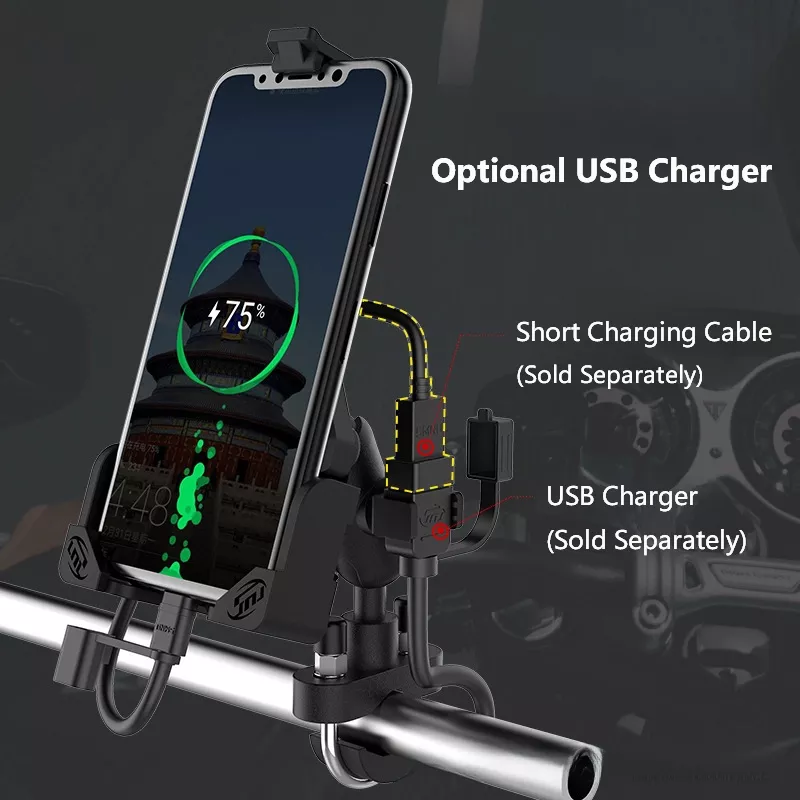 360° Rotating Shockproof Phone Mount for Motorcycle - AM07 - Image 7