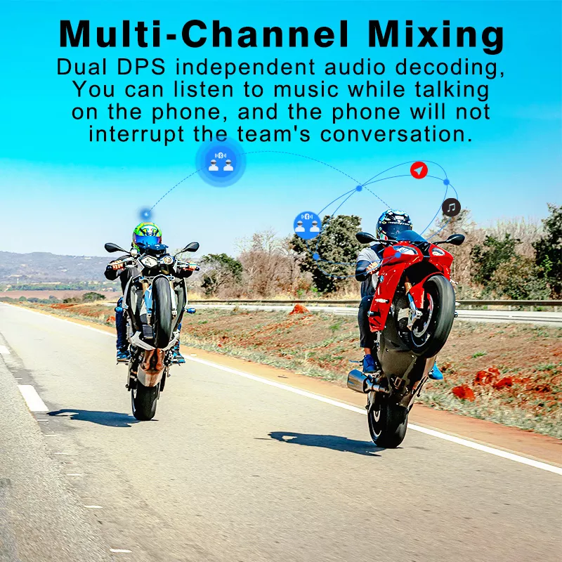 Auto-Networking & 8 Riders Motorcycle Helmet Bluetooth Intercom Headset-AM10 - Image 4