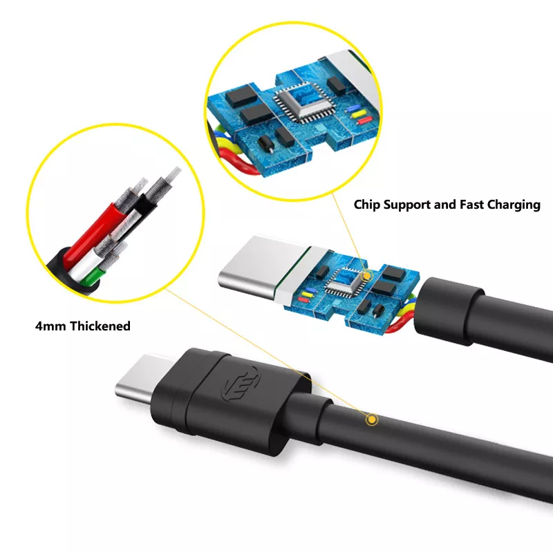 Fast Charging Cable - Type-C & Lightning & Micro USB Connector for All Devices - AM11 - Image 3