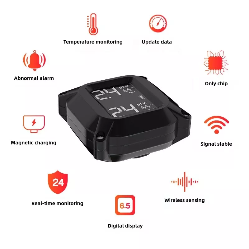 Motorcycle Tire Pressure Monitoring System with Wireless for Real-Time Alerts-AM12 - Image 3