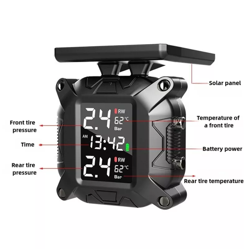 Motorcycle Tire Pressure Monitoring System with Wireless for Real-Time Alerts-AM12 - Image 4