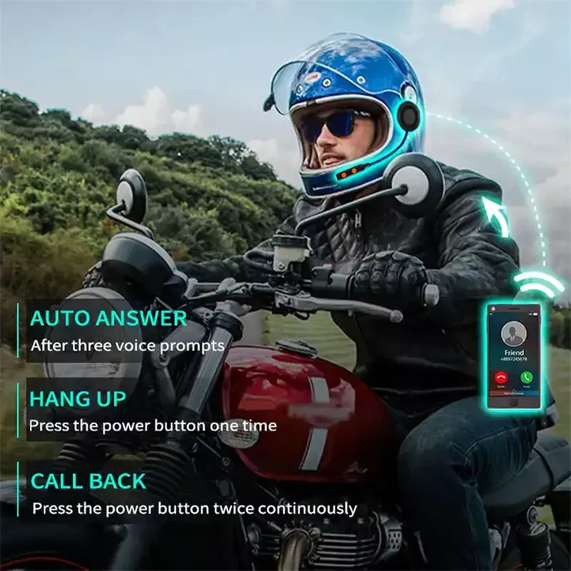 Wireless Bluetooth Helmet Speaker System & Hands-Free Motorcycle Headset-AM16 - Image 5