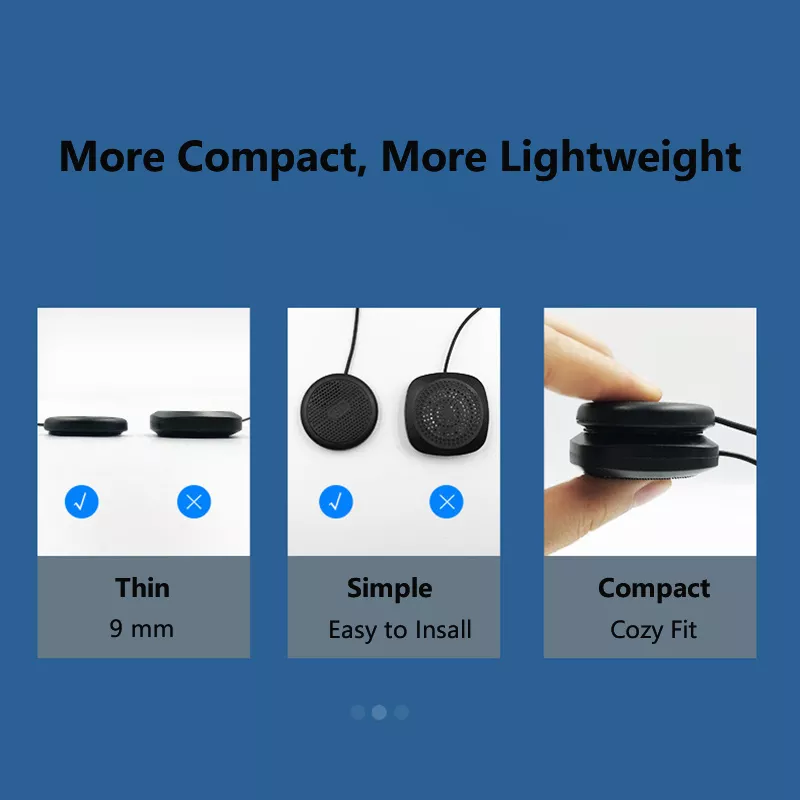 Bluetooth 5.0 Helmet Speaker - Auto Answer, Waterproof & Noise Cancelling-AM17 - Image 3