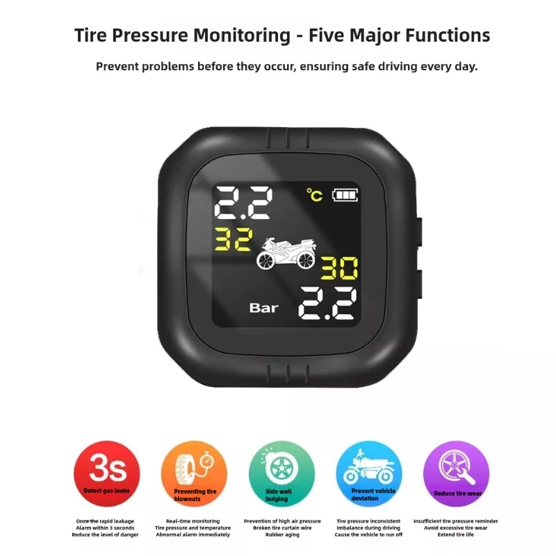 Wireless Motorcycle Tire Pressure Monitoring System-AM21 - Image 5