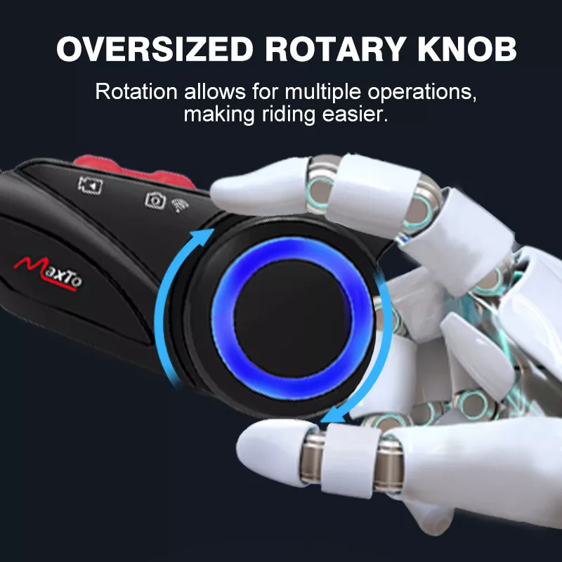 2K Helmet Camera Bluetooth Intercom with 6 Riders Group Talking & WiFi Recorder-AM22 - Image 5