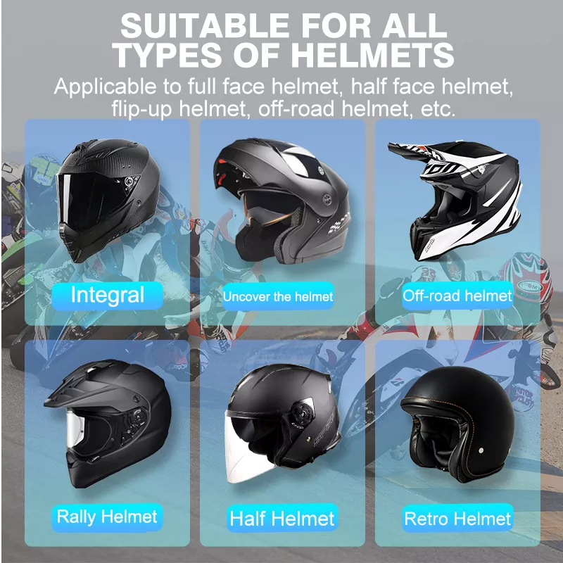 2K Helmet Camera Bluetooth Intercom with 6 Riders Group Talking & WiFi Recorder-AM22 - Image 6