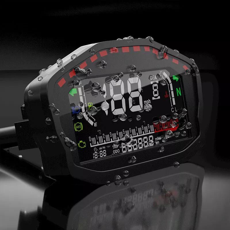 Smart Motorcycle Digital Instrument Cluster with Speed RPM Fuel Display-AM48 - Image 3