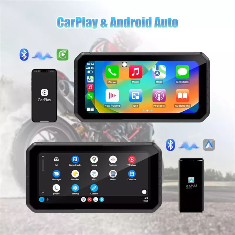Motorcycle 6" GPS Dash Cam 1080P CarPlay/AA - C601 - Image 6