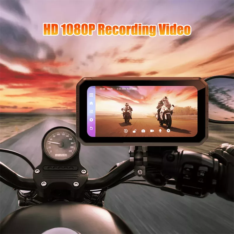 Motorcycle 6" GPS Dash Cam 1080P CarPlay/AA - C601 - Image 7