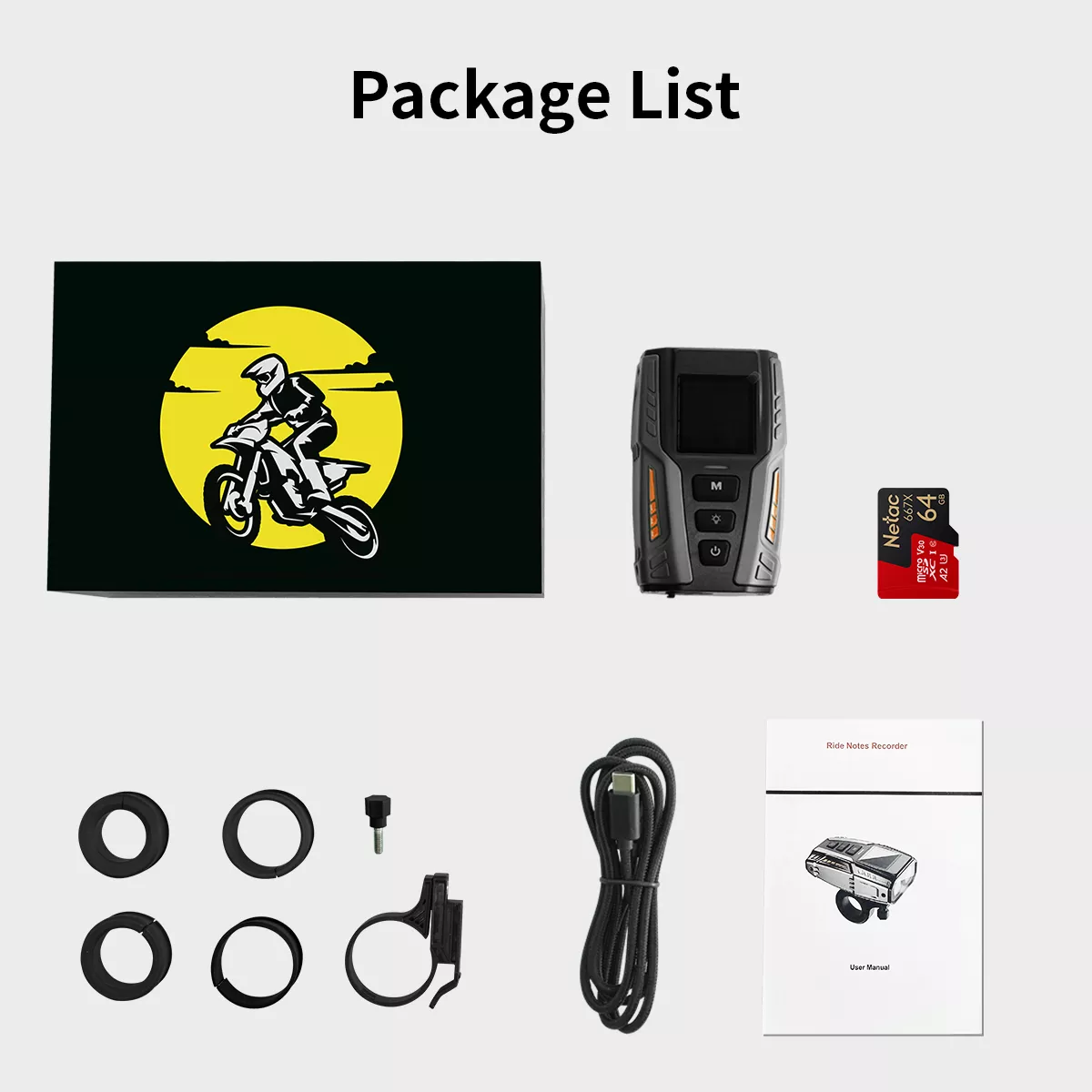 D4 4K Motorcycle Dash Cam with Flashlight - Image 6